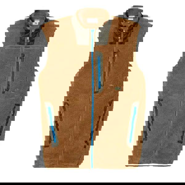 Lacoste Mens Sherpa Logo Fleece Gilet - Brown - 