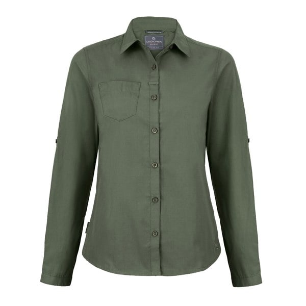 Craghoppers Women's Expert Kiwi Long-Sleeved Shirt - Cedar Green