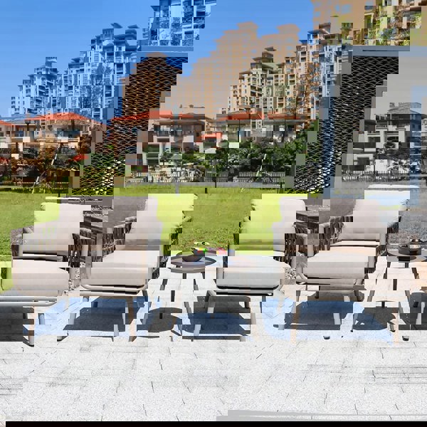 Kenneth Outdoor Sofa Set (Armchair x 2 + Sofa + Coffee Table)-Rit Concept-Rit Concept