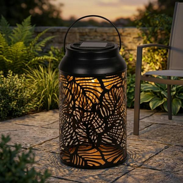 Garden Greatness Solar Metal Garden Lantern Light