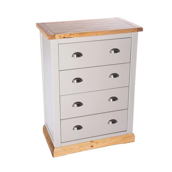 Cabinet Bits Bomporto 4 Drawer Chest of Drawers Chrome Cup Handle