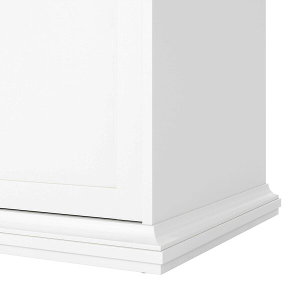 Wyld Haus Osaka Farmhouse White Wooden Wardrobe 3 Doors