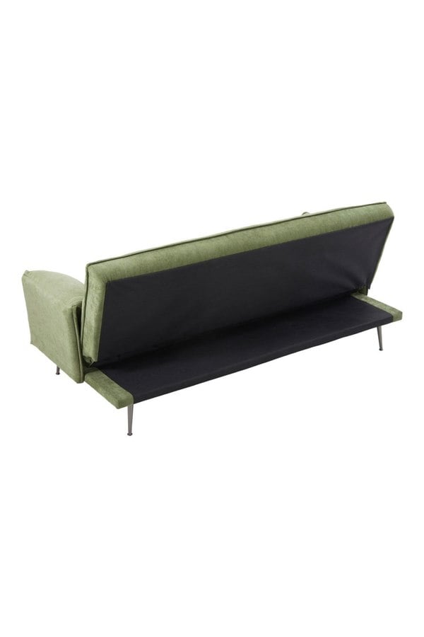Living and Home 3-Seater Green Contemporary Convertible Sofa Bed with 2 Pillows
