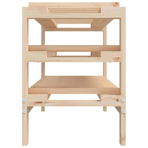 Berkfield Wine Rack 109.5x30x42 cm Solid Wood Pine