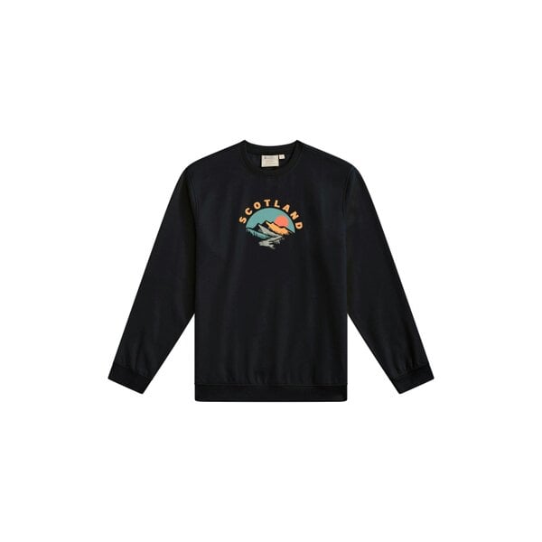 Mountain Warehouse Mens Scotland Graphic Crew Neck Sweatshirt - Black