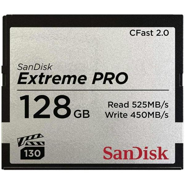 SanDisk Extreme PRO CFast 2.0 525MBs Memory Card 128GB