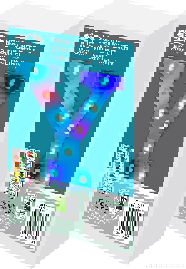 St Helens Battery Operated RGB Letter   With Remote Control Letter Y