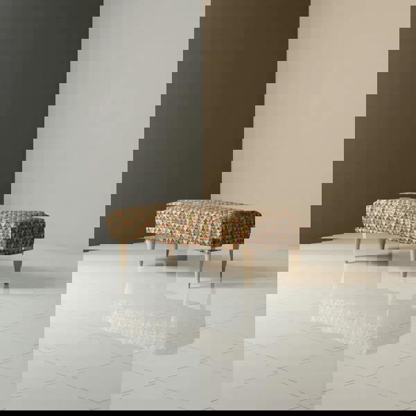 Handcrafted stitched lid rectangular ottoman seating solution