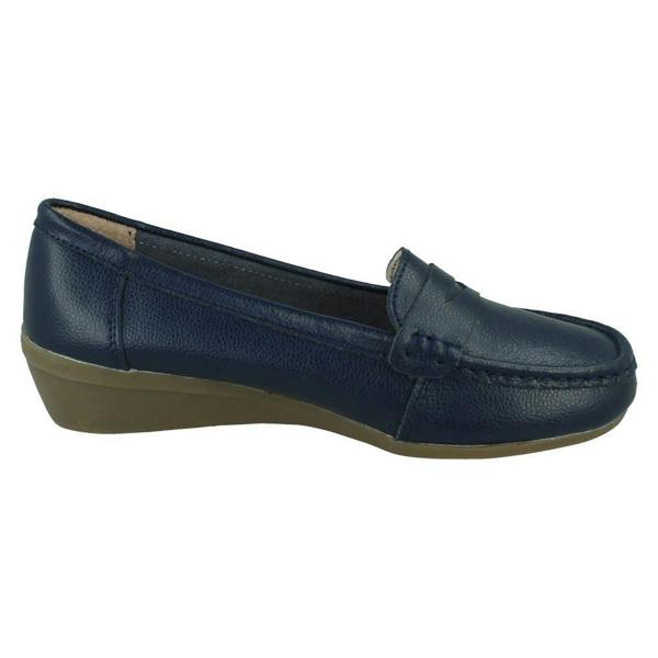 Down to Earth Ladies Down To Earth Wide Fit Wedge Heel Casual Shoes F3124