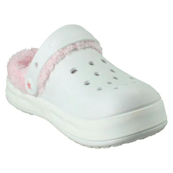 Pineapple Girls Pineapple Light Up Fluffy Lined Clogs H2719