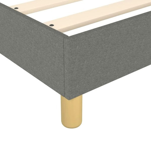 Berkfield Box Spring Bed Frame Dark Grey 180x200 cm 6FT Super King Fabric