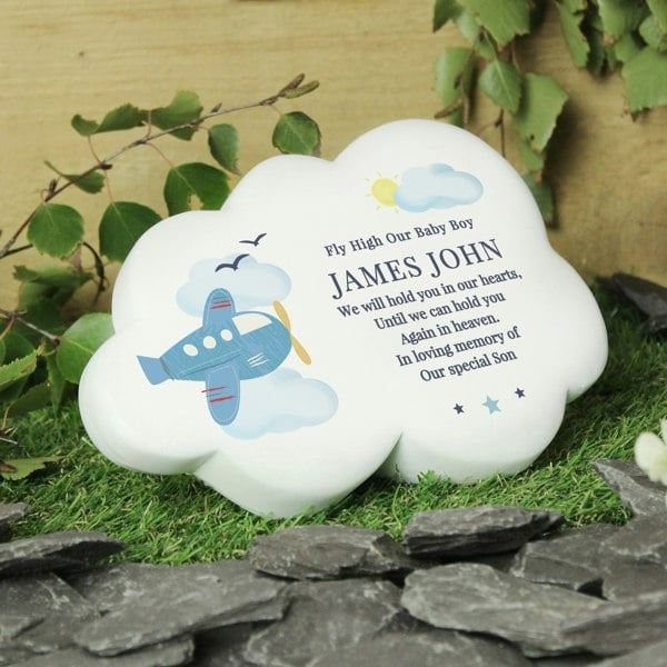 Personalised Memento Company Personalised Plane Resin Memorial Cloud
