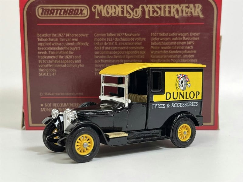 MCSlots Talbot Van 1927 Dunlop Tyres Models of Yesteryear 1:47 Scale Matchbox Y5D S5