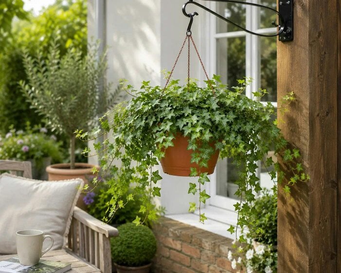 Hedera Hanging Basket Ivy 19cm Pot – Easy Care Trailing Indoor Houseplant