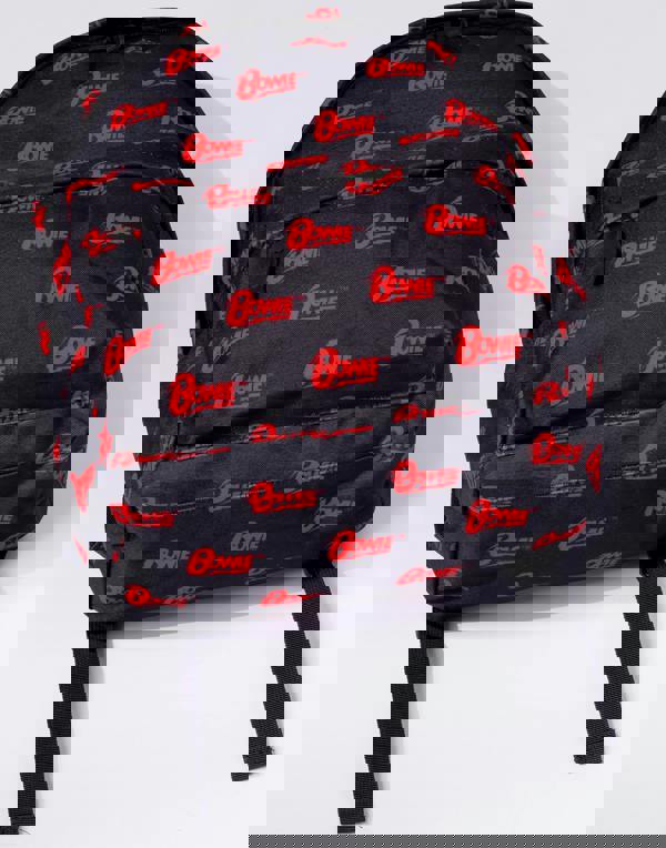 David Bowie Unisex Black Logo Backpack (One Size)