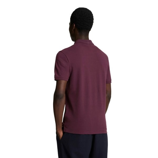 Lyle & Scott Mens Plain Polo Shirt - Burgundy