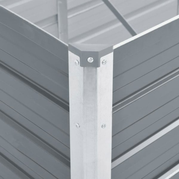 Berkfield Garden Raised Bed Galvanised Steel 160x40x77 cm Grey