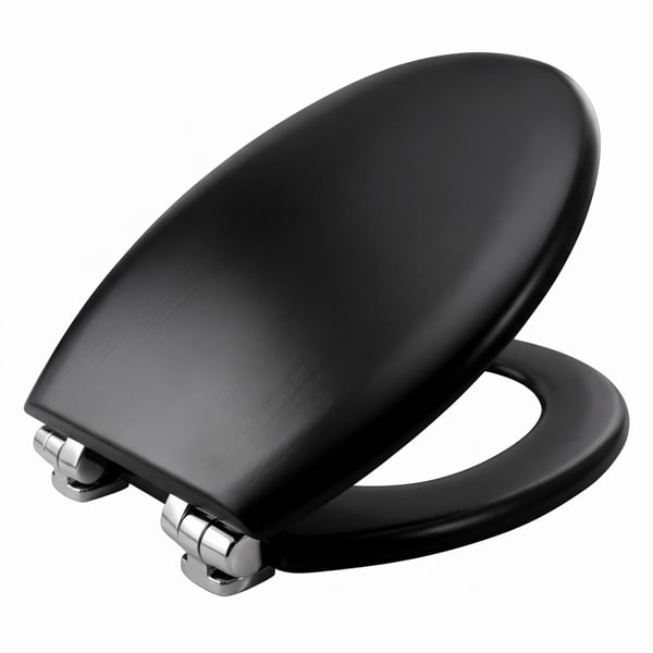 Bemis New York Black Silentium Soft close Toilet seat