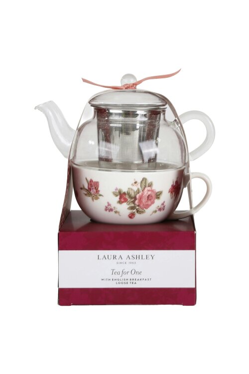 Laura Ashley Floral Tea for One Teapot and Cup Gift Set