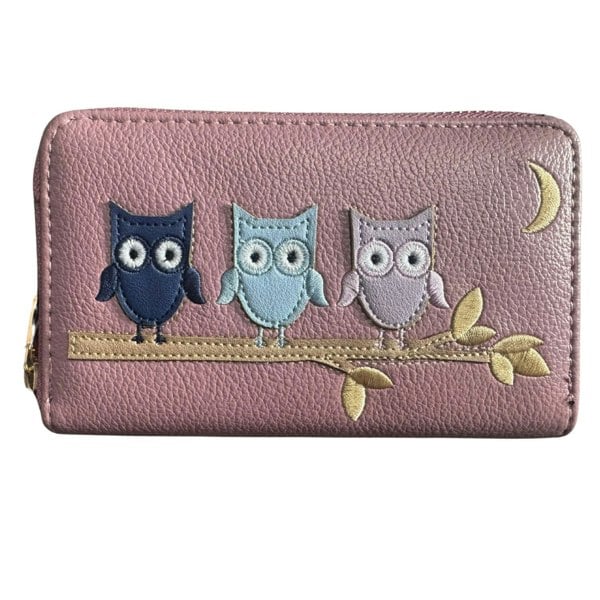 Fores Collection Owl Design Concertina Zip Around Purse