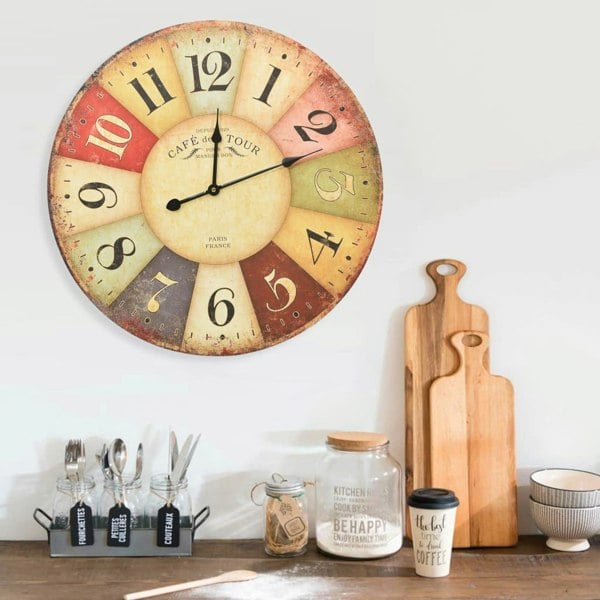 Berkfield Vintage Wall Clock Colourful 60 cm