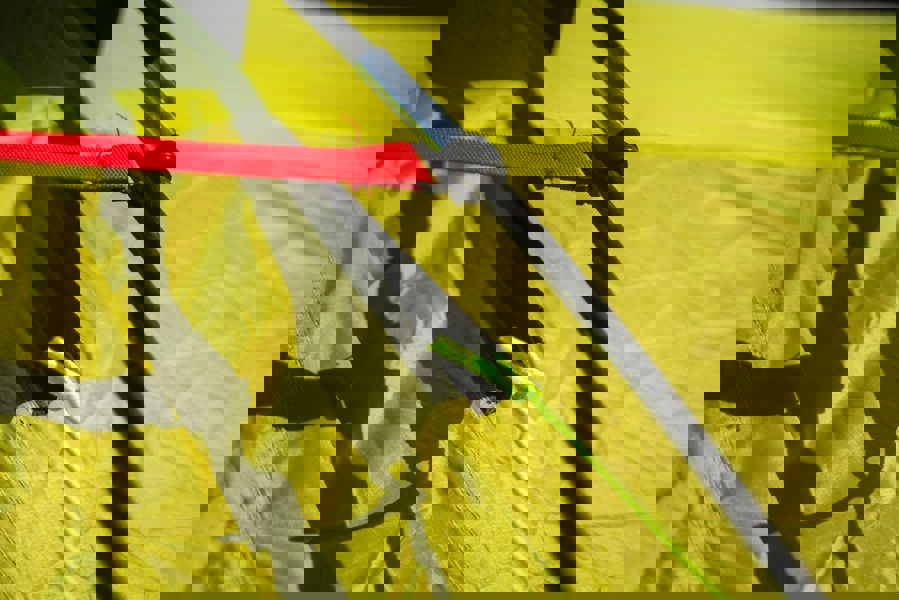 A close up of the fibreglass pole of the Abberley XL 4 Berth Tent by OLPRO