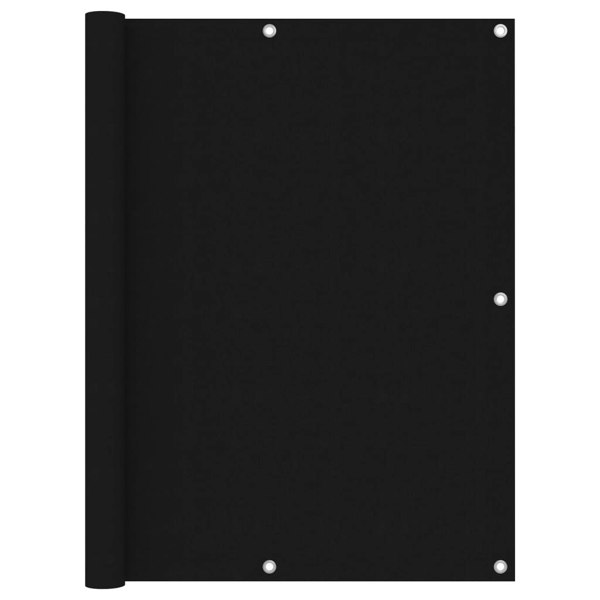 Berkfield Balcony Screen Black 120x600 cm Oxford Fabric