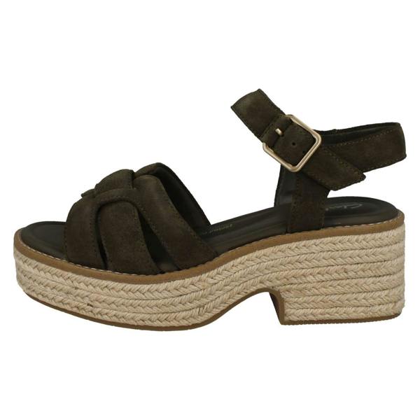 Clarks Ladies Clarks Platform Wedge Sandals Coledale Strap