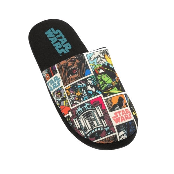 Star Wars Mens Comic Slippers - Black