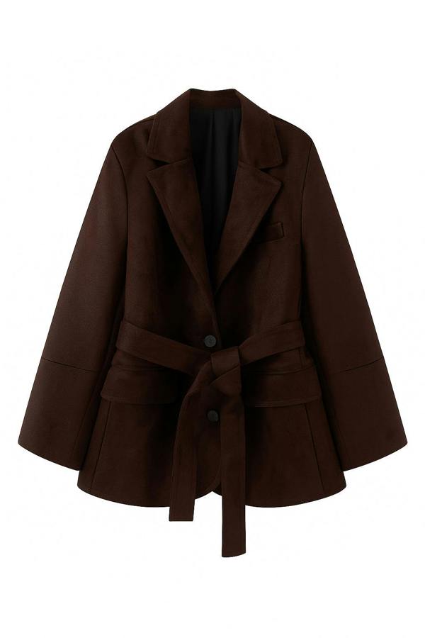 BALOU Suede Belted Jacket