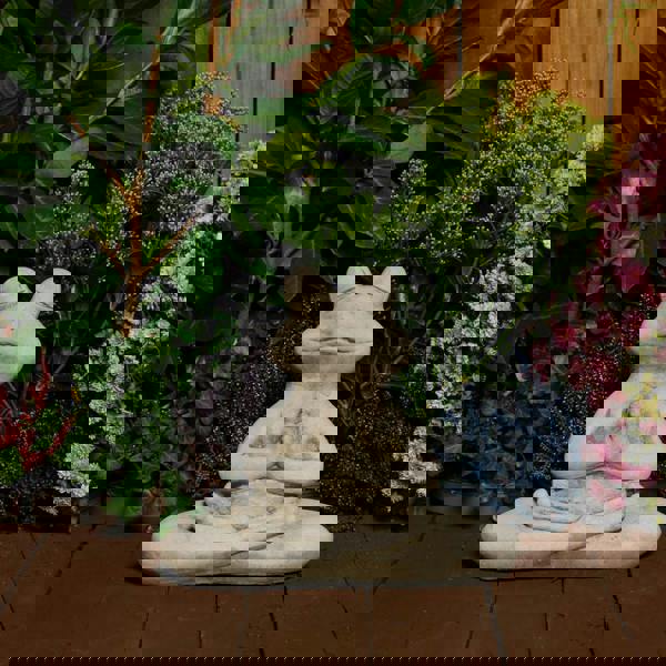 Tranquil Stone Frog in Yoga Pose