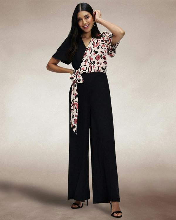 HotSquash Overwrap Print Jumpsuit