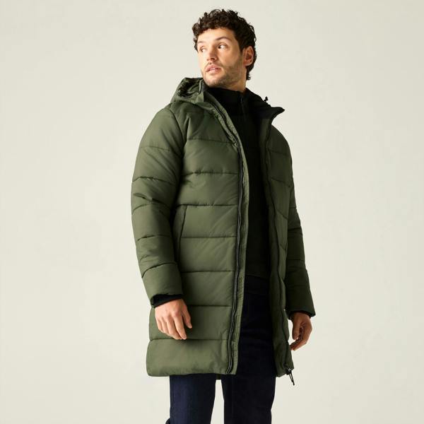 Regatta Mens Montor Water Repellent Padded Jacket - Dark Khaki