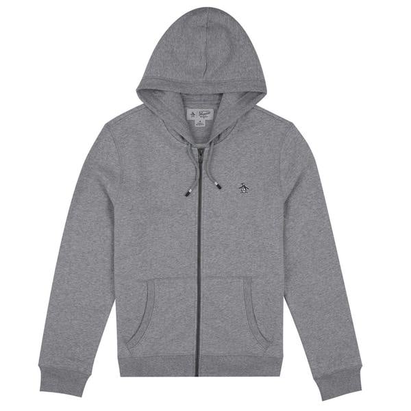 Original Penguin Mens Pete Regular Hoodie - Heather Grey - 