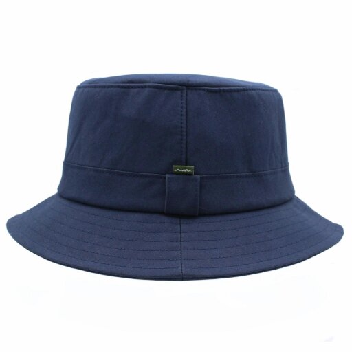 Heather Hats & Accessories Water And Sun Resistant Cotton Bucket Hat, Cotton Lining, Outdoor Wear, Marine Blue