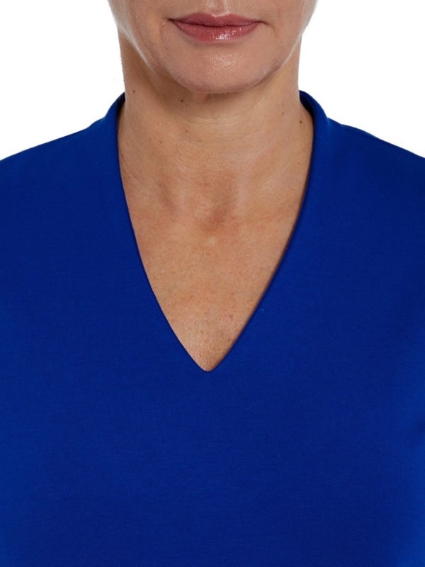 PennyPlain High Back V-neckline Dress - Sapphire