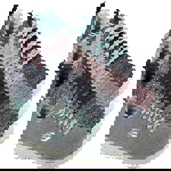 Skechers Gracefull Twisted Fortune Womens Casual Walking Trainers, three pairs of athletic shoes with knit textile uppers in different colors for comfortable everyday wear.