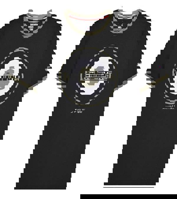 Lambretta Mens Target Ringer Casual Retro SKA Ringer Logo T-Shirt