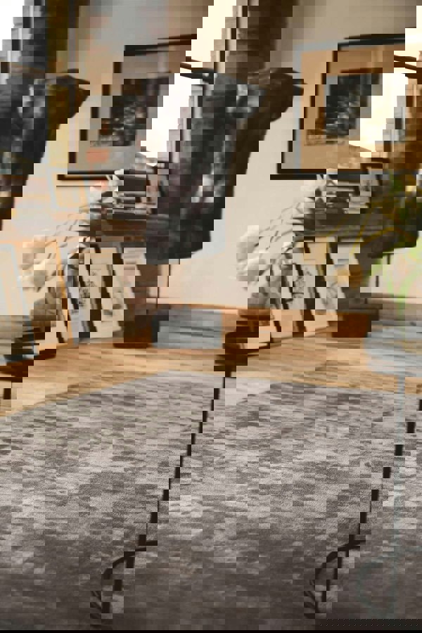 Karma Dark Grey Solid Luxury Viscose Rug – The Rugs