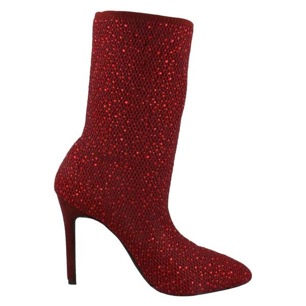 Anne Michelle Ladies Anne Michelle High Heel Diamante Studded Calf Boots