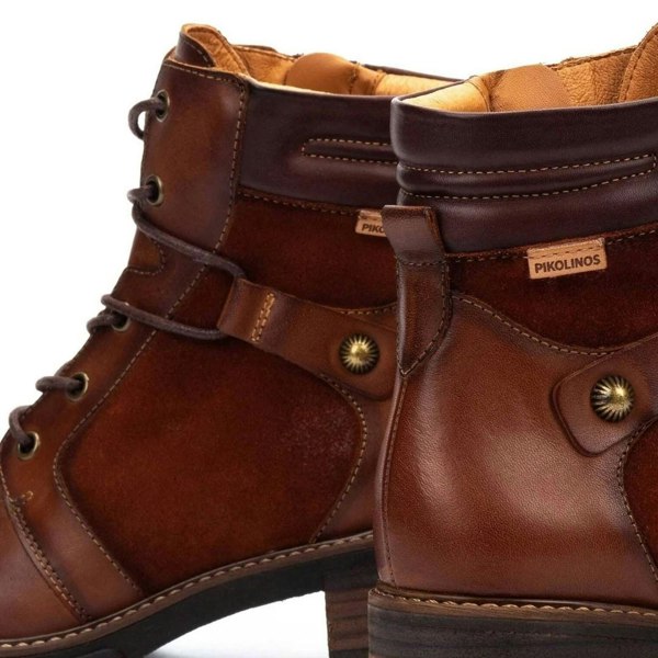 Pikolinos San Sebastia - Women's Cuero Brown Leather Ankle Boots