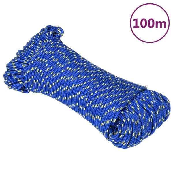 Berkfield Boat Rope Blue 5 mm 100 m Polypropylene