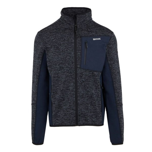 Regatta Mens Baslinn Marl Full Zip Fleece Jacket - Navy/Navy