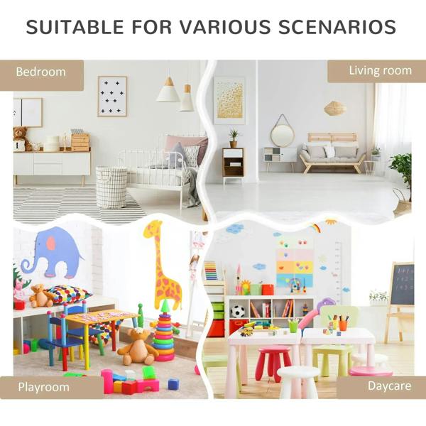 Grey kids bookshelf toy organizer for playroom, daycare, bedroom, or living room