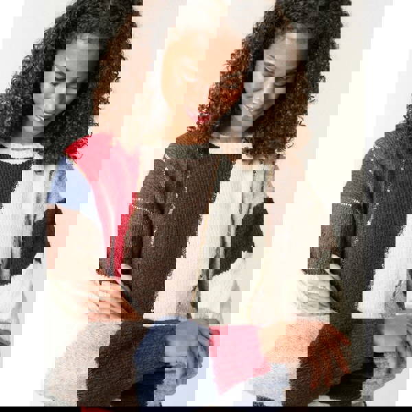 Blue Vanilla Stripe Sequin Detail Jumper