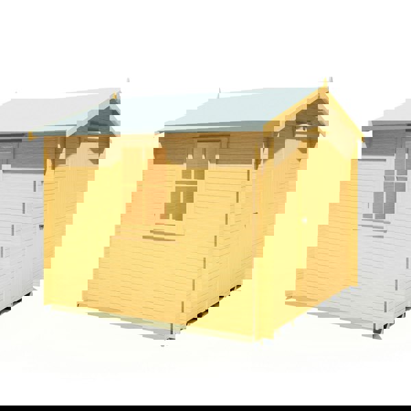 Shire Danbury 9x9 Log Cabin 19mm interlock  Cladding - Best Shed