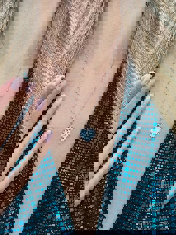 SVNX Starry Heart Necklace in Silver Colour - Gift Boxed