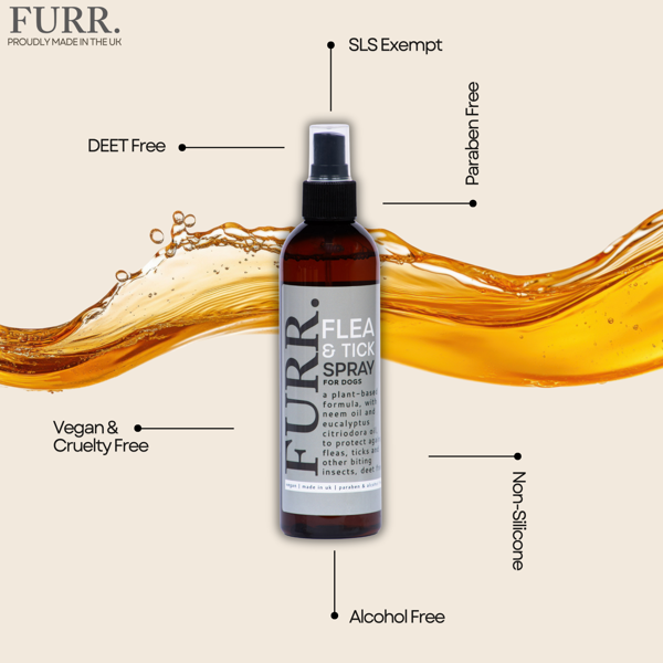 FURR Flea & Tick Spray 250ml x2 Natural, Plant-Based Formula