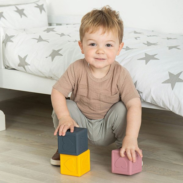 Bigjigs Toys Silicone Sensory Cubes - Ideal For Sensory Development