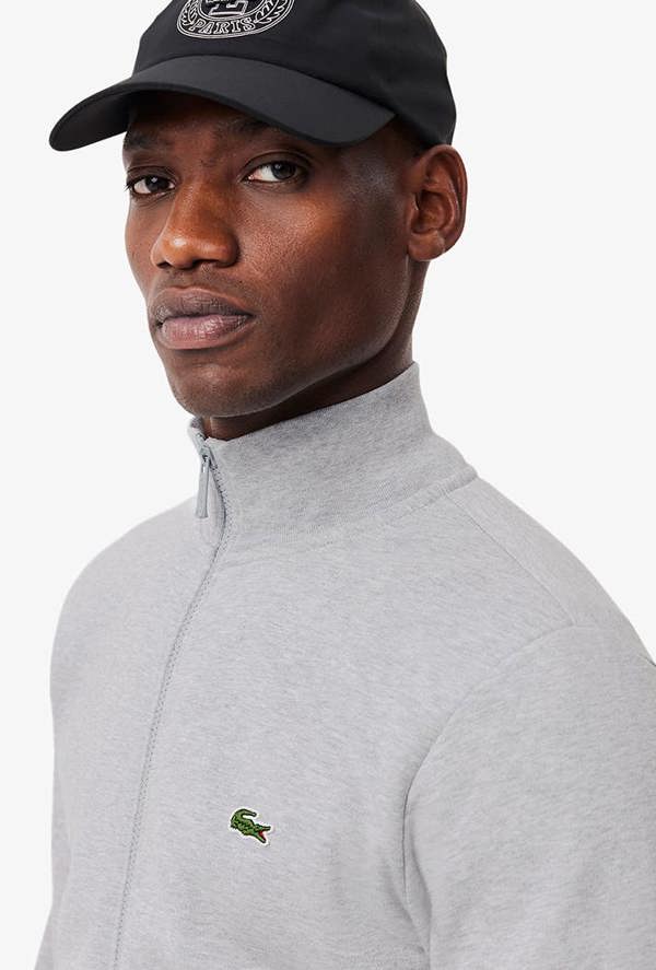 Lacoste Zip-Up High Neck Fleece Sweatshirt
